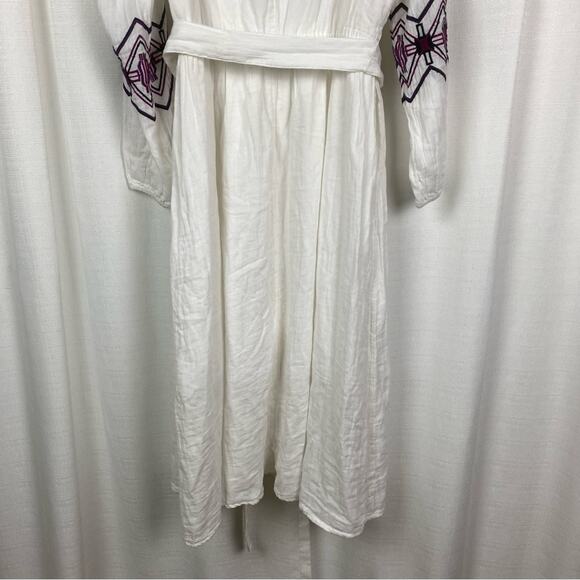 Lane Bryant White Gauze Embroidered Peasant Midi Dress Sz.16W NWT - Picture 13 of 16